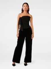 Forever New Black Sanni Bow Front Bustier Top - Image 5 of 5