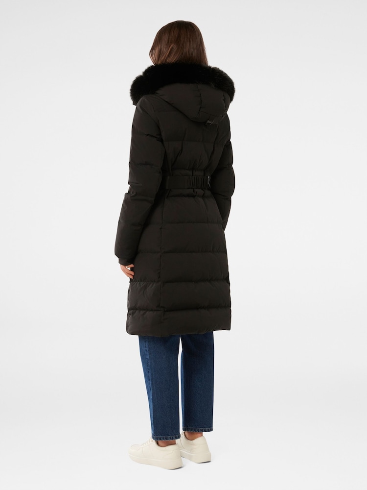Forever New Black Vienna Mid Length Down Puffer Coat - Image 2 of 5