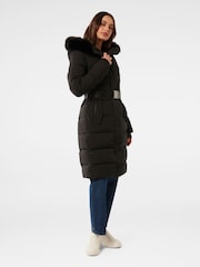 Forever New Black Vienna Mid Length Down Puffer Coat - Image 4 of 5