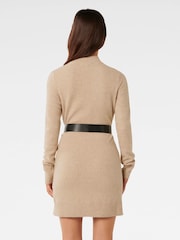 Forever New Brown Annie Belted Knit Mini Dress - Image 2 of 5