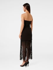 Forever New Black Brodie Strapless Fringe Dress - Image 2 of 4