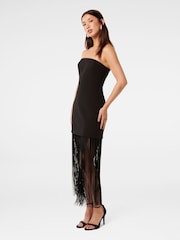 Forever New Black Brodie Strapless Fringe Dress - Image 4 of 4