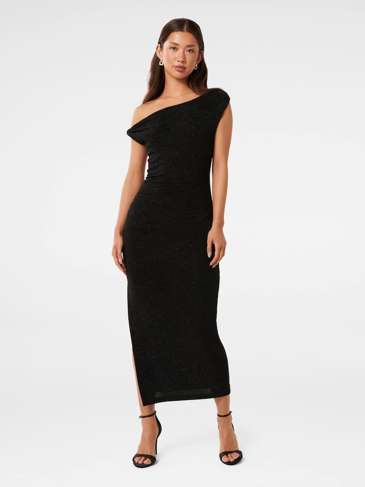 Forever New Georgie Glitter Jersey Midikleid - Bild 1 von 4 Forever New Georgie Glitter Jersey Midikleid - Bild 1 von 4