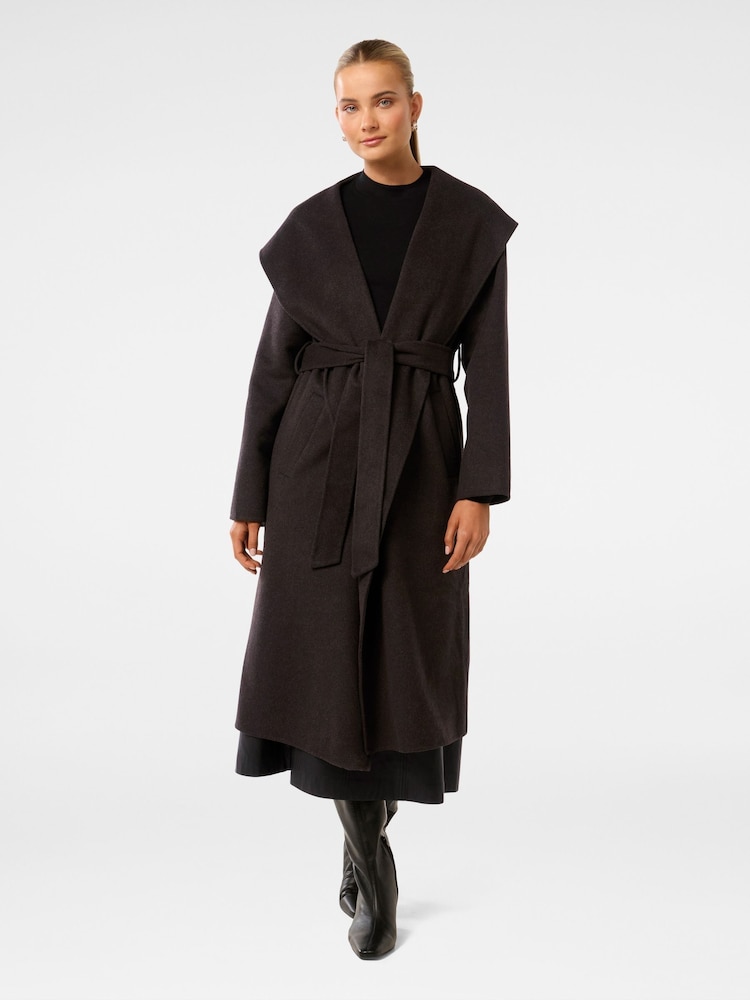 Forever New Brown Charlotte Shawl Coat - Image 5 of 5