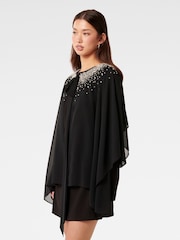 Forever New Black Rina Rhinestone Mini Dress - Image 2 of 5