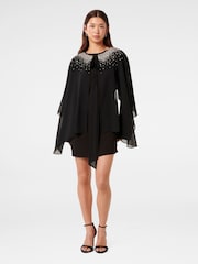 Forever New Black Rina Rhinestone Mini Dress - Image 3 of 5