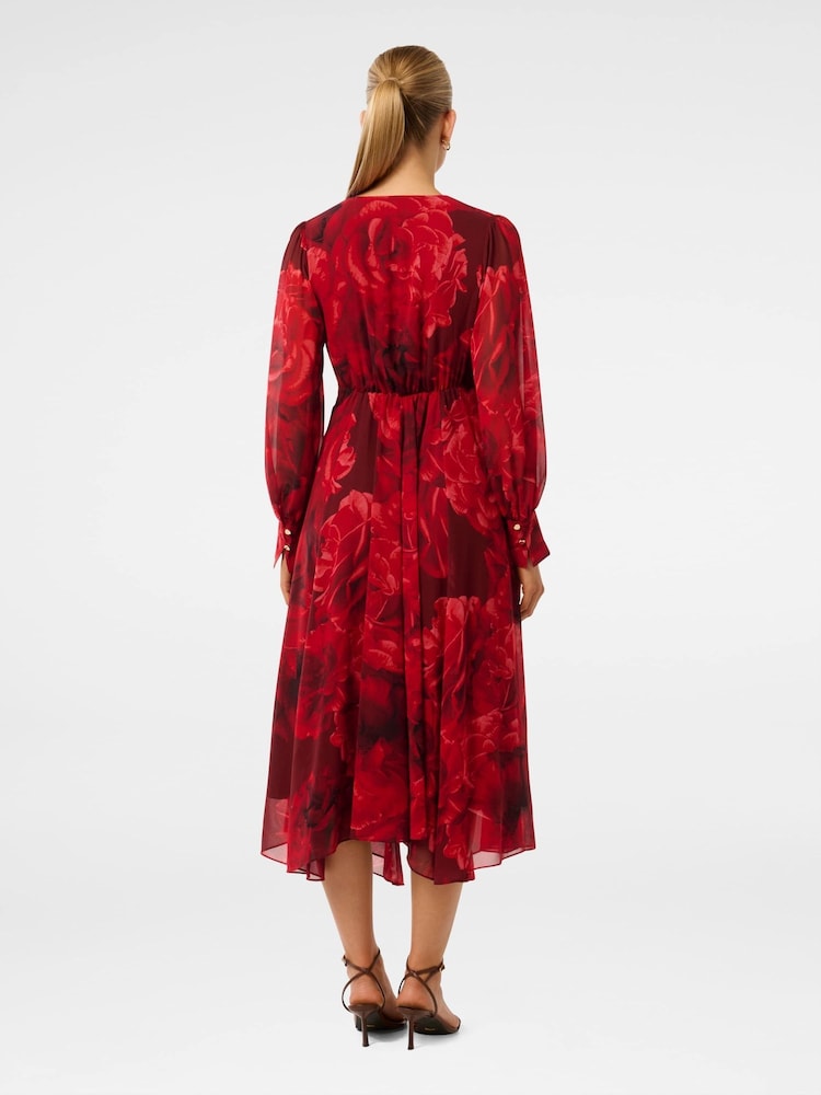 Forever New Red Sydney Printed Midi Dress - Image 2 of 4