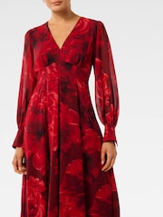 Forever New Red Sydney Printed Midi Dress - Image 3 of 4
