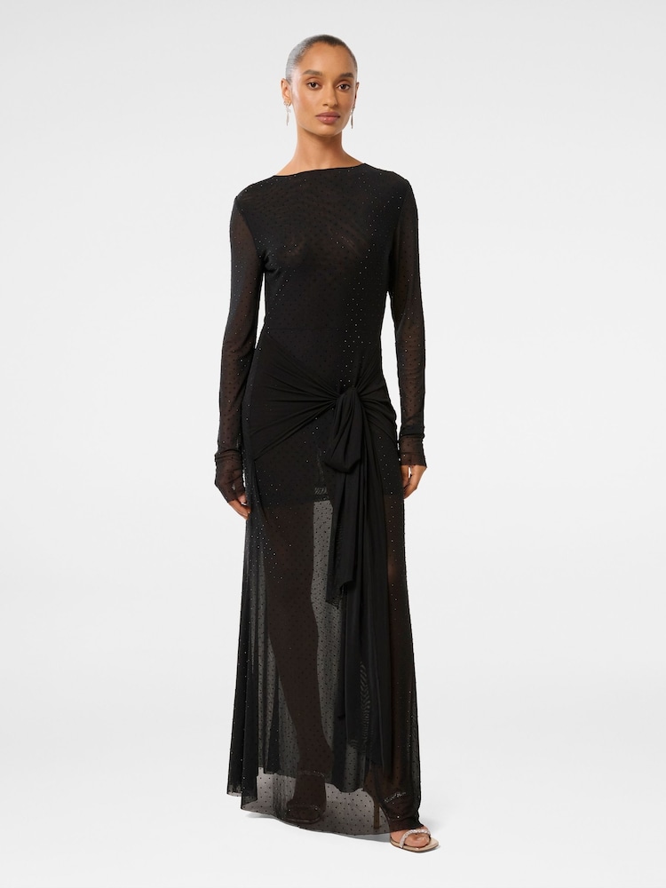 Forever New Black Layton Petite Embellished Maxi Dress - Image 1 of 5