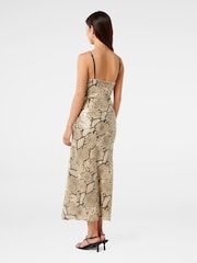 Forever New Cream Kennedy Sequin Printed Midi Dress - Image 2 of 4