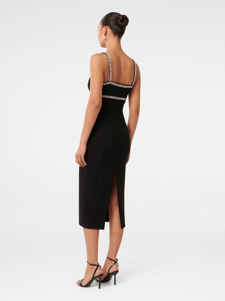 Forever New Black Tiana Embellished Bodycon Midi Dress - Image 2 of 4