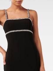 Forever New Black Tiana Embellished Bodycon Midi Dress - Image 3 of 4