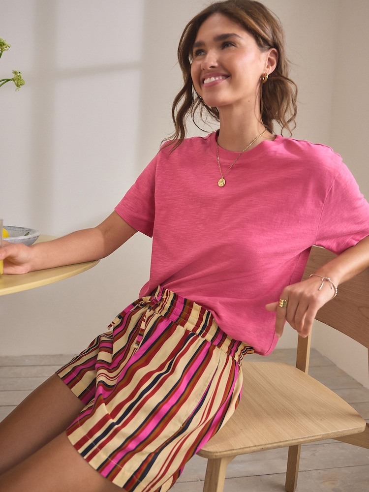 Rosa gestreift - Kurzes Pyjamaset - Bild 1 von 7 Rosa gestreift - Kurzes Pyjamaset - Bild 1 von 7