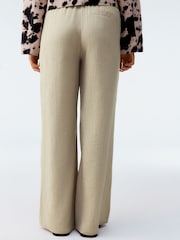 Neutral Textured Crinkle Wide Leg Trousers - Image 3 of 9