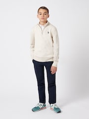 U.S. Polo Assn. Natural Boys Knitted Quarter Zip Polo Shirt - Image 3 of 8