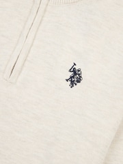 U.S. Polo Assn. Natural Boys Knitted Quarter Zip Polo Shirt - Image 8 of 8