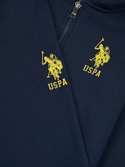 U.S. Polo Assn Blue U.S. Polo Assn. Boys Player 3 Zip Hoodie and Jogger Set - Image 3 of 6