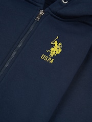 U.S. Polo Assn Blue U.S. Polo Assn. Boys Player 3 Zip Hoodie and Jogger Set - Image 4 of 6