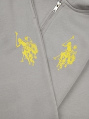 U.S. Polo Assn Grey U.S. Polo Assn. Boys 12cm Double Horsemen Zip Hoodie and Jogger Set - Image 4 of 5