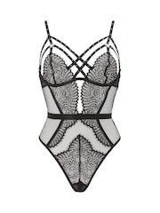 Ann Summers Black Lustful Diamante Lace & Mesh Crotchless Body - Image 5 of 5