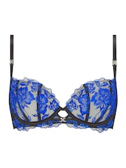Ann Summers Black Endless Attraction Foiled Embroidery Non Padded Plunge Bra - Image 5 of 5