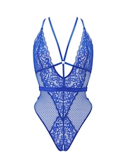Ann Summers Blue The Obsession Floral Print Lace Body - Image 5 of 5