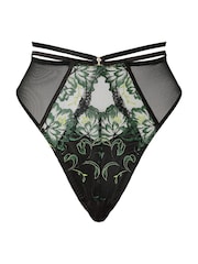 Ann Summers Green Extravagant Floral Embroidered Padded Plunge Bra - Image 5 of 5