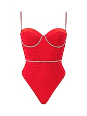 Ann Summers Red Incandesce Satin & Diamante Body - Image 5 of 5