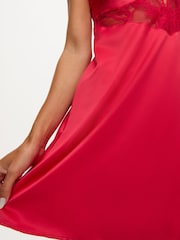 Ann Summers Red Secret Desires Satin & Lace Chemise Nightie - Image 3 of 5