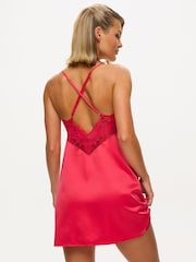 Ann Summers Red Secret Desires Satin & Lace Chemise Nightie - Image 4 of 5