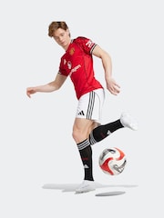 adidas White Manchester United 25/26 Home Shorts - Image 3 of 7
