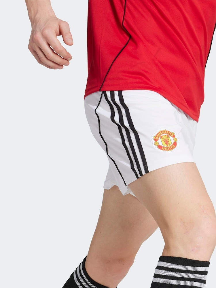 Buy adidas White Manchester United 25/26 Home Shorts from Next