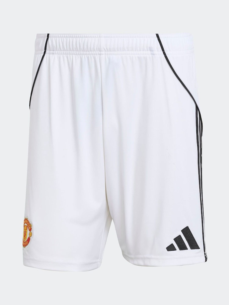 adidas White Manchester United 25/26 Home Shorts - Image 7 of 7
