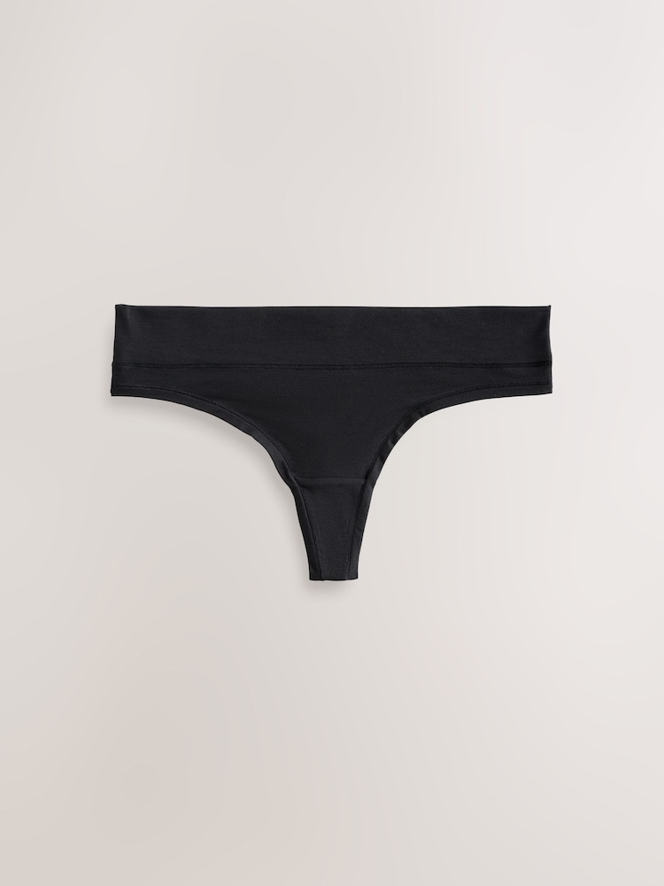 Black Thong Ultimate Comfort Knickers 2 Pack - Image 2 of 6