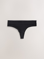 Black Thong Ultimate Comfort Knickers 2 Pack - Image 3 of 6