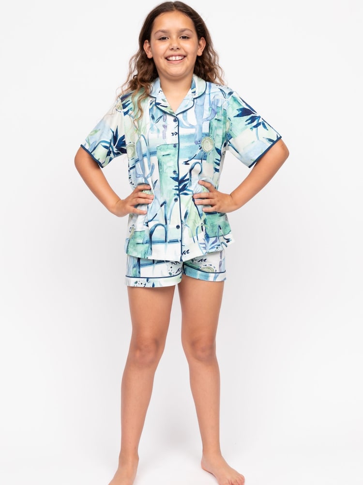 Cyberjammies Blue Minijammies Printed Jersey Shorts Set - Image 1 of 4