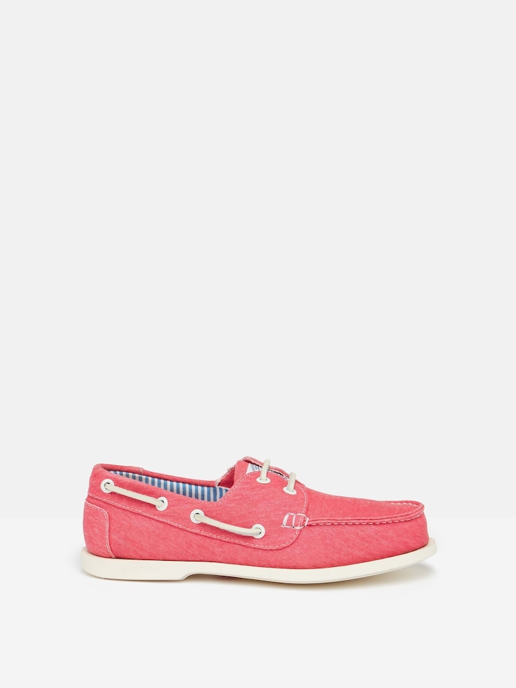 Joules Jetty Bright Pink Deck Shoes - Image 1 of 5