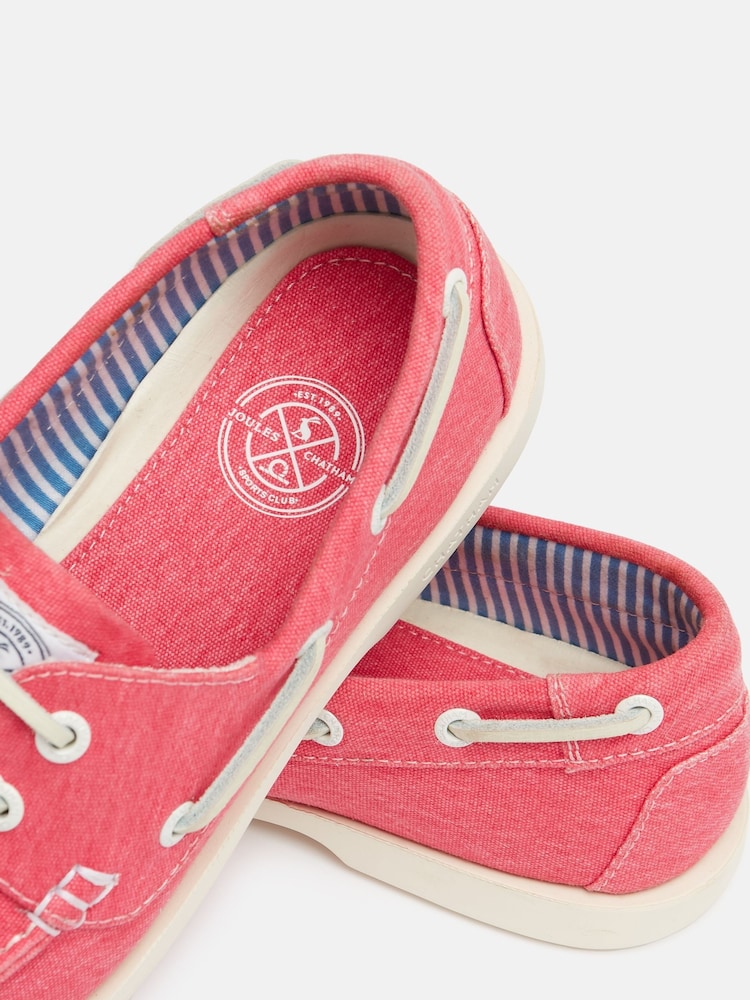 Joules Jetty Bright Pink Deck Shoes - Image 5 of 5