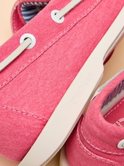 Joules Joules X Chatham Bright Pink Jetty Deck Shoes - Image 7 of 7