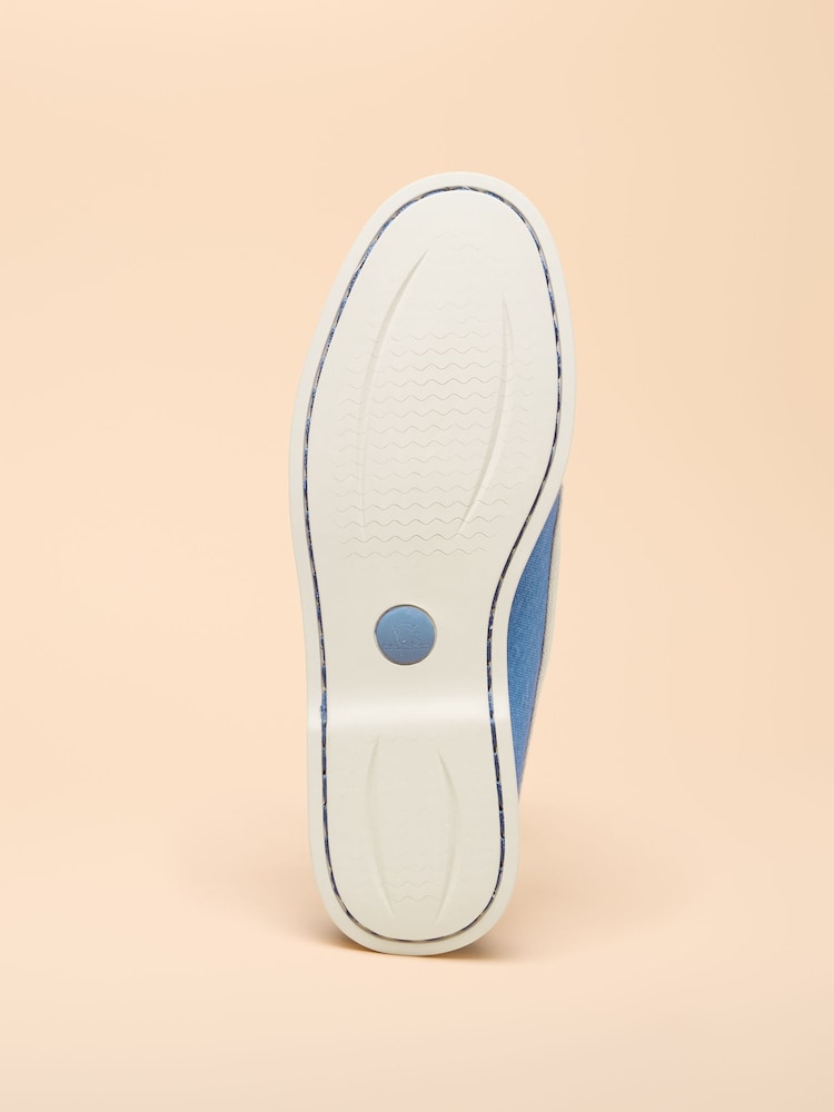 Joules Joules X Chatham Blue Mariner Deck Shoes - Image 4 of 7