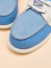 Joules Joules X Chatham Blue Mariner Deck Shoes - Image 6 of 7