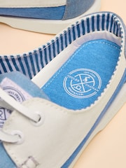 Joules Joules X Chatham Blue Mariner Deck Shoes - Image 7 of 7