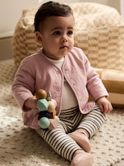 Pink Jersey Quilted Baby Jacket (0mths-2yrs) - Image 1 of 8