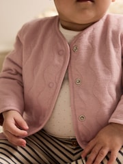 Pink Jersey Quilted Baby Jacket (0mths-2yrs) - Image 4 of 8