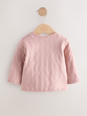 Pink Jersey Quilted Baby Jacket (0mths-2yrs) - Image 6 of 8