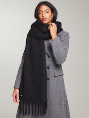 Lipsy Black Oversized Super Soft Brushed Scarf - Image 1 of 4