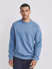 Aubin Blue Ash Crew Neck 100% Cotton Sweat Top - Image 1 of 4