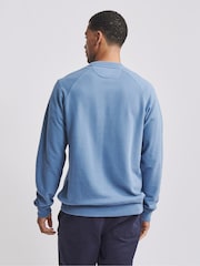 Aubin Blue Ash Crew Neck 100% Cotton Sweat Top - Image 2 of 4