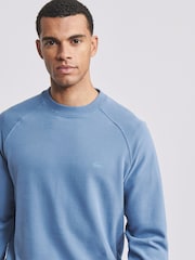 Aubin Blue Ash Crew Neck 100% Cotton Sweat Top - Image 3 of 4