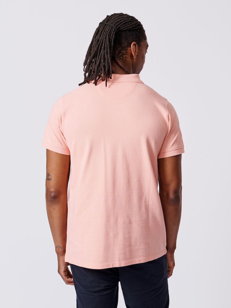 Aubin – Marcel – Piqué-Polo-Shirt aus 100 % Baumwolle in Pink - Bild 2 von 4